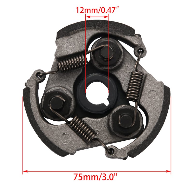 WOOSTAR Clutch Pad with 3 Springs Replacement for 2 Stroke 47cc 49cc 50cc 53cc Coolster Mini Pocket Bike Dirt Pit Bike Crosser ATV - Image 2